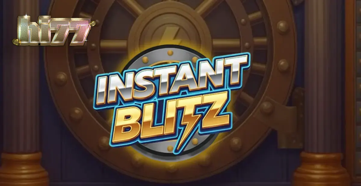 Instant Blitz স্লট গেমের নিয়ন-থিমযুক্ত ভল্ট এবং হাই-টেক গ্রিড ইন্টারফেস